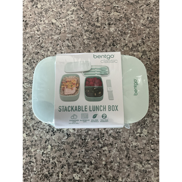 Bentgo Classic All-in-One Stackable Bento Lunch Box Container Mint & Light Green - Picture 1 of 8